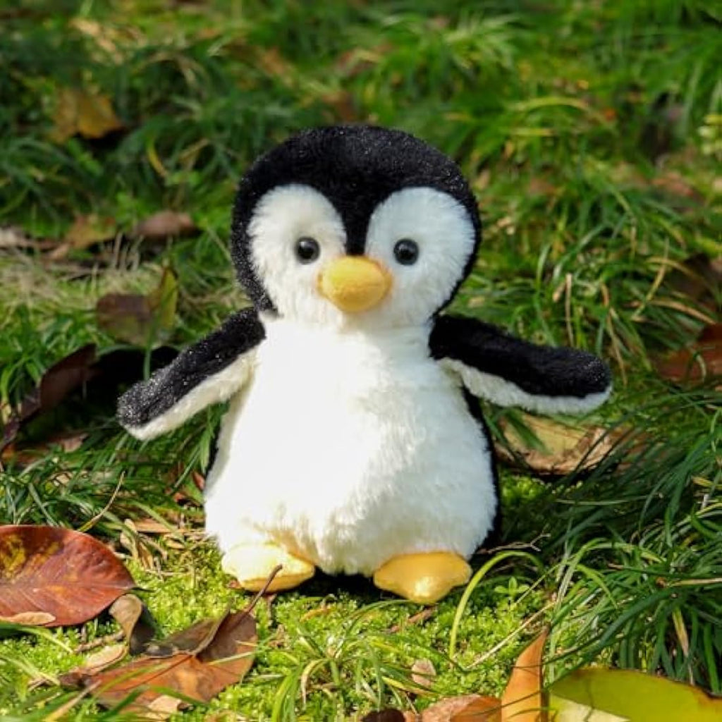 Apricot Lamb Black Penguin Stuffed Animal – 8 Inch Soft Plush Toy