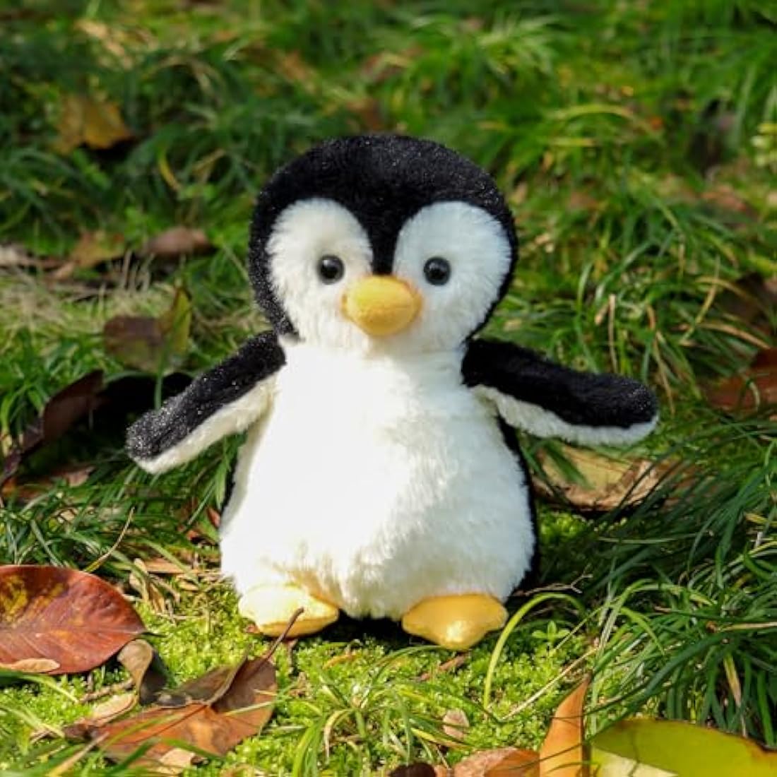 Apricot Lamb Black Penguin Stuffed Animal – 8 Inch Soft Plush Toy