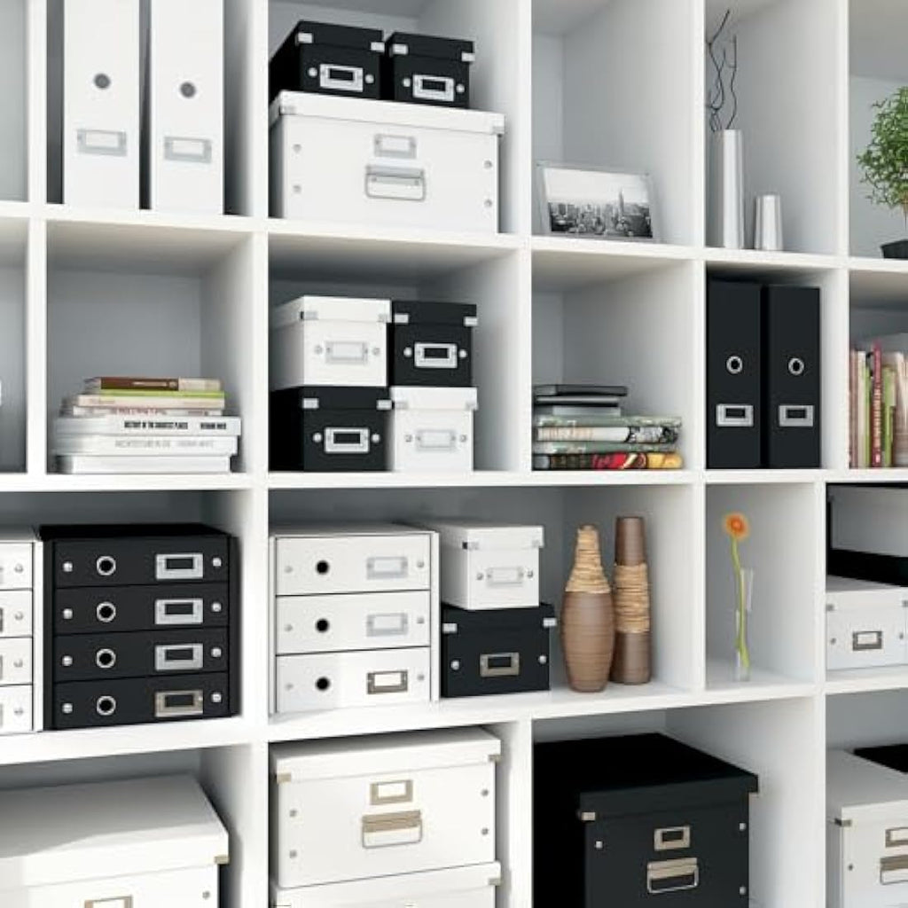 Leitz Click and Store A5 Storage Box – Collapsible Office Organizer, Black
