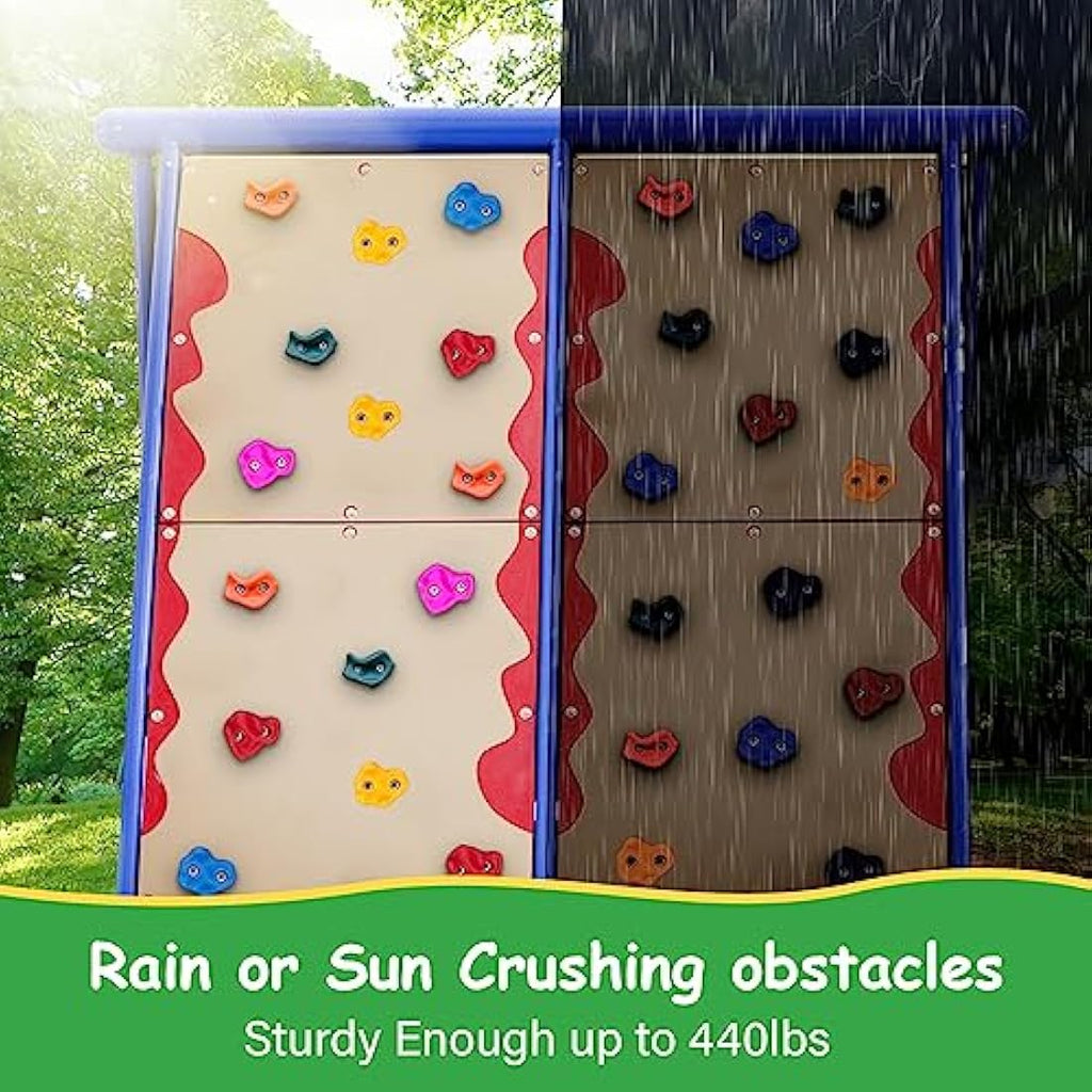 Trymaker Rock Climbing Holds - Indoor and Outdoor Kids Climbing Set