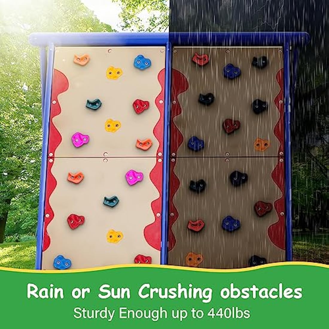 Trymaker Rock Climbing Holds - Indoor and Outdoor Kids Climbing Set
