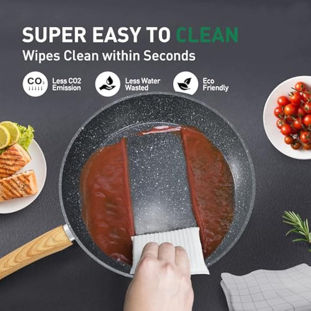 Kitchen Academy 12-Piece Nonstick Cookware Set | Induction Pots & Pans