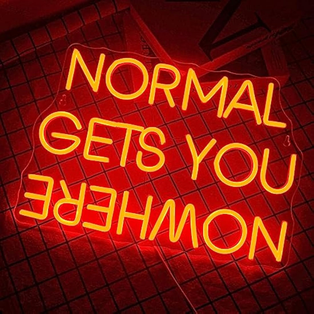 Wanxing Normal Gets You Nowhere Neon Sign | Red LED Wall Decor for Bar