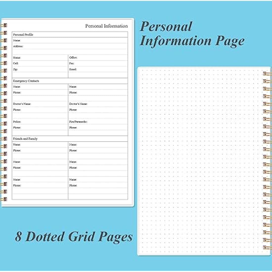 Jolof Store Undated Daily Planner – A5 Hourly Schedule & To Do List Notebook
