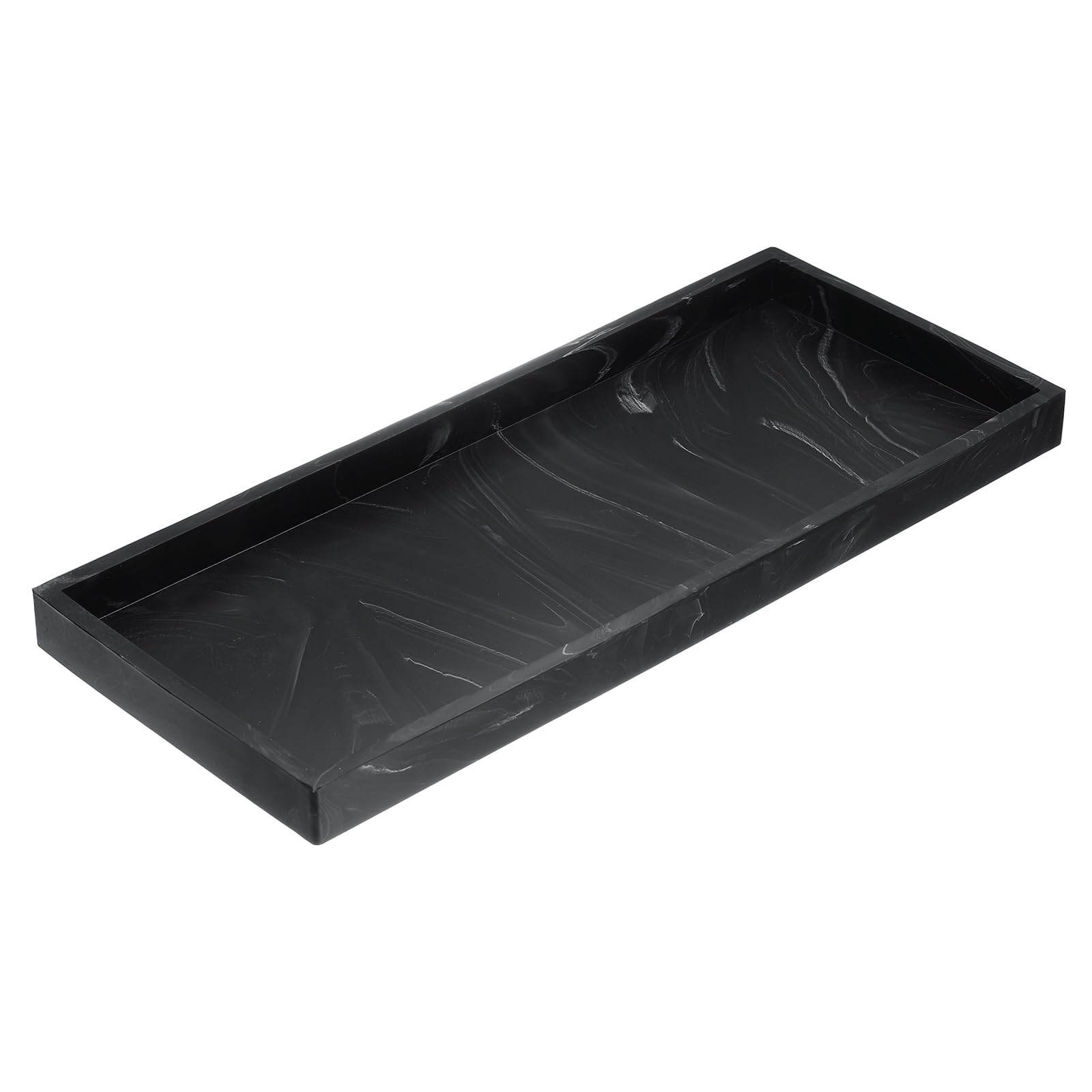 Silicone Bathroom Vanity Tray | 11.8" Marble Sink Organizer