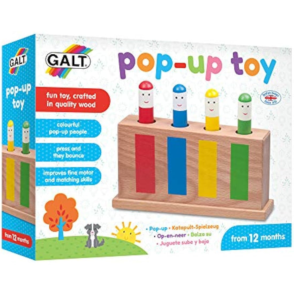 Galt Pop-Up Toy – Wooden Sensory & Educational Toy for Toddlers