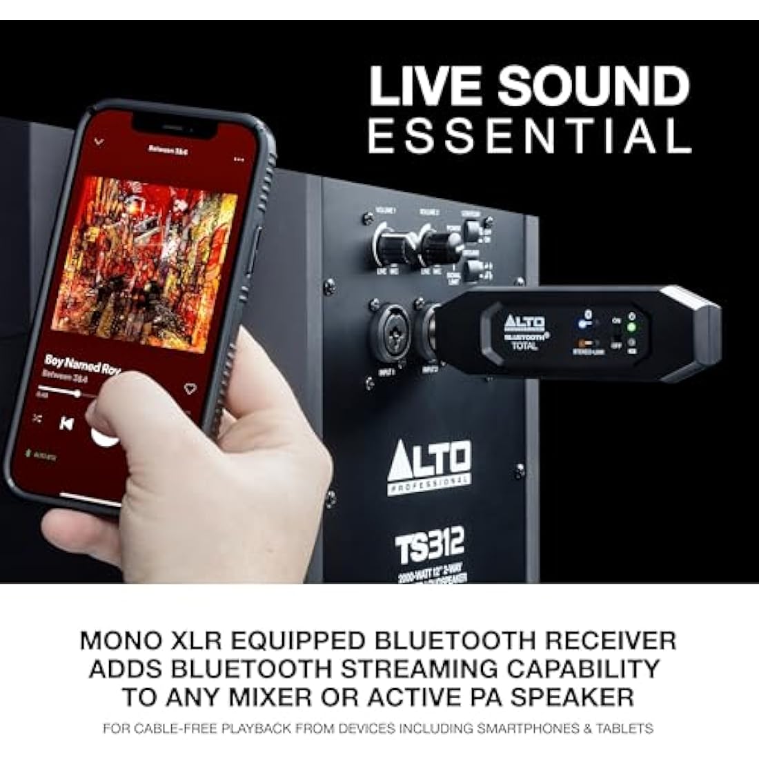 Alto Bluetooth Total 2 XLR Receiver for PA Systems and Mixers