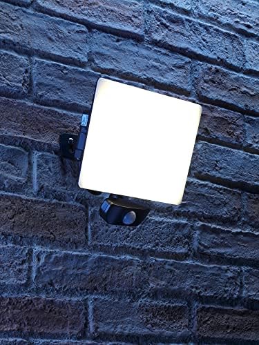 Auraglow 50W LED Security Flood Light with PIR Motion Sensor - Black