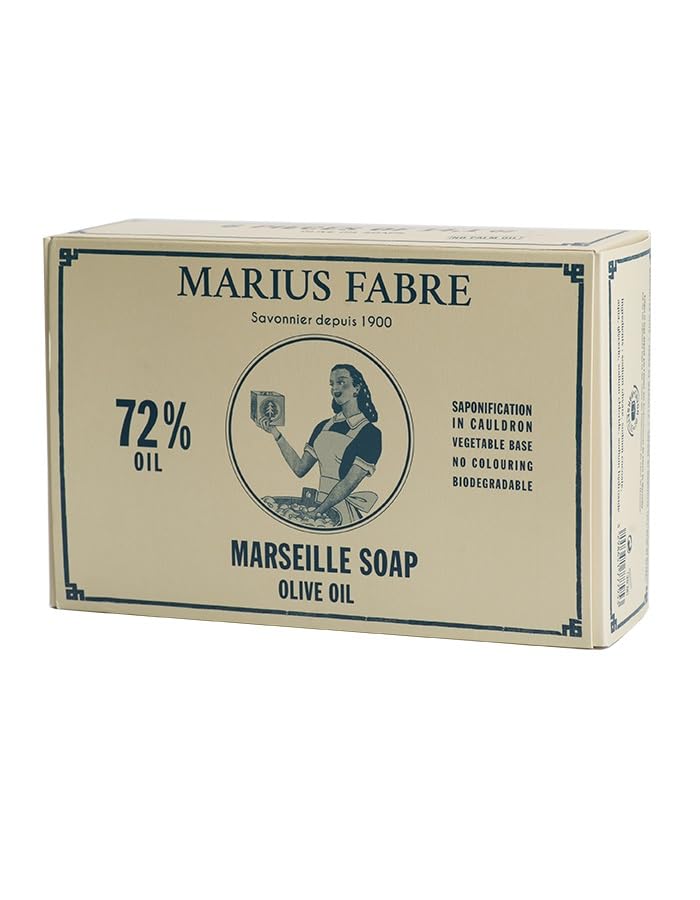 Marius Fabre Olive Oil Marseille Soap - 400g Cube Multipack (6 Pack)