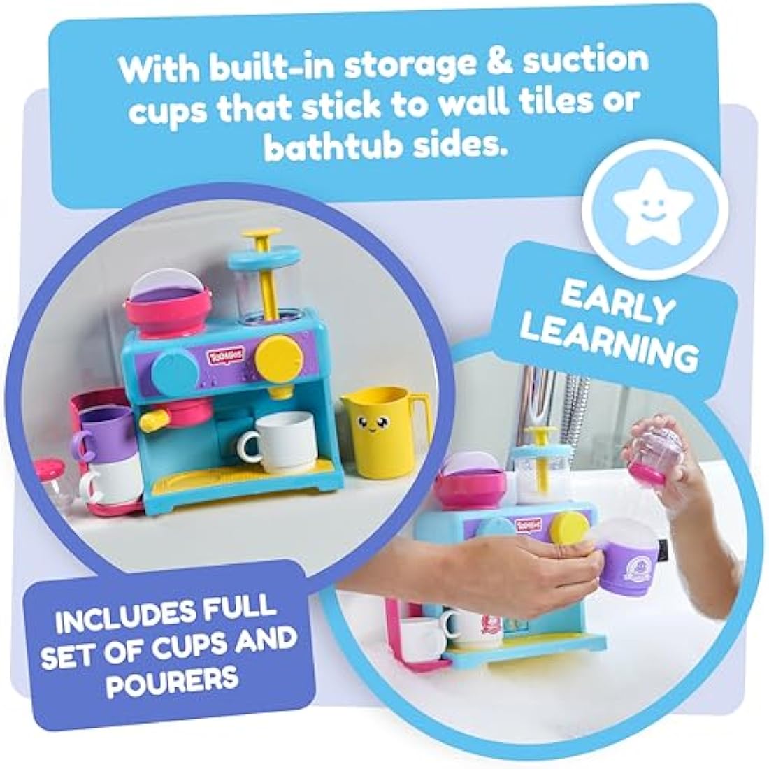 Toomies Bath Barista – Wall Mounted Bubble Maker & Pretend Play Toy