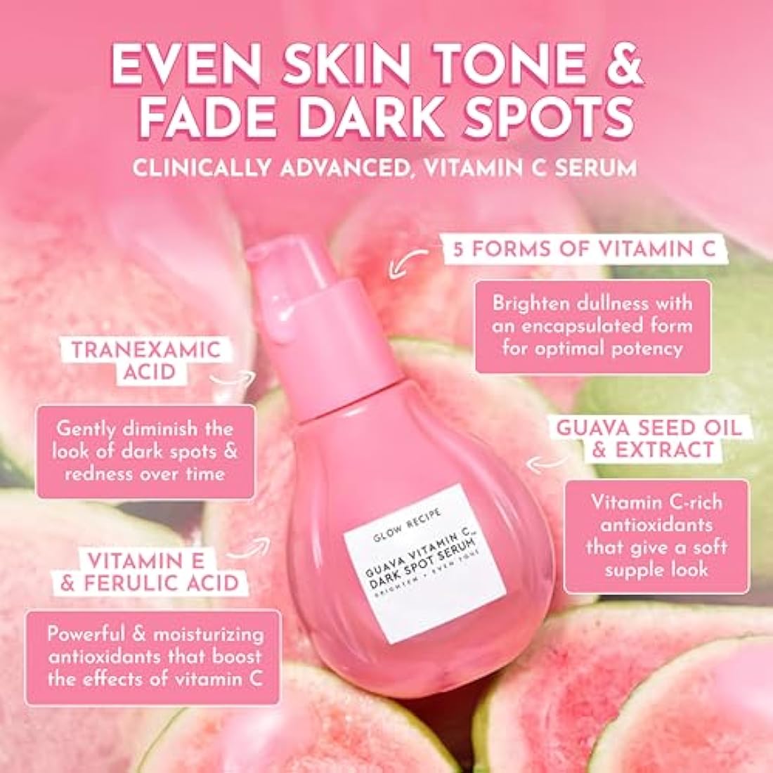 Glow Recipe Guava Vitamin C Serum - Brightening Dark Spot Treatment (30ml)