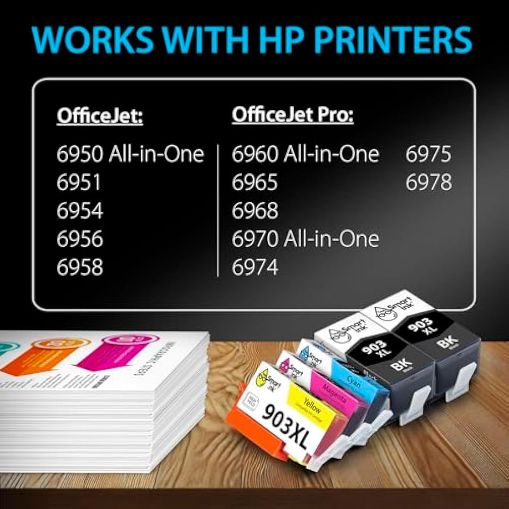 Smart Ink HP 903XL Compatible Ink Cartridges - 5 Pack for OfficeJet Pro