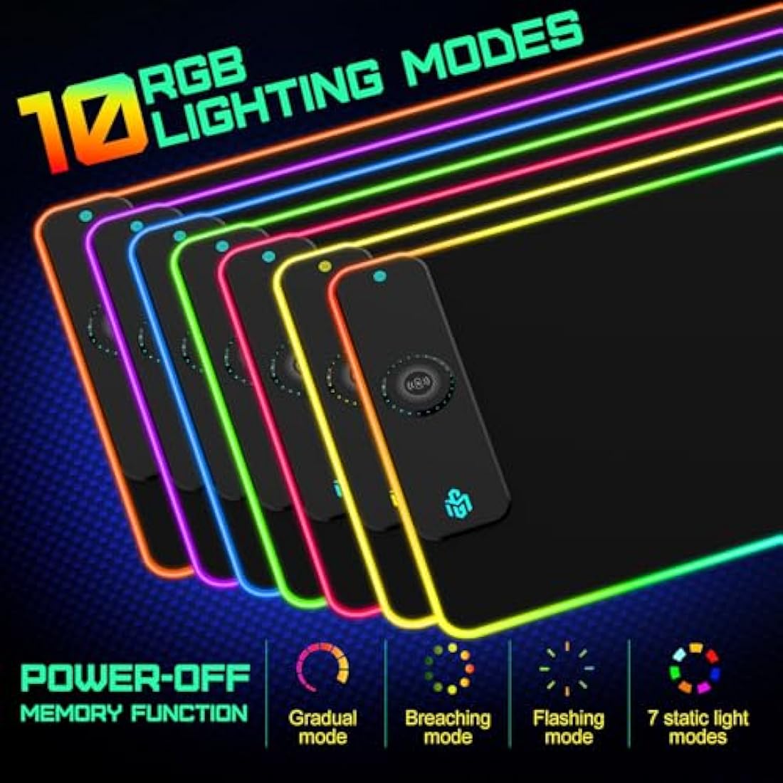 GIM RGB Gaming Mouse Pad – 15W Wireless Charging XXL LED Desk Mat