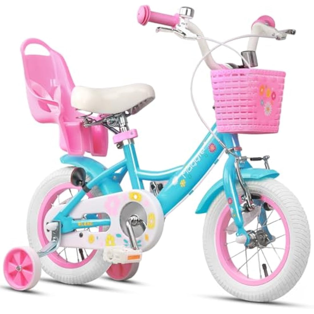 Glerc Maggie 12 Inch Girls Bike with Doll Seat and Basket – Steel Frame