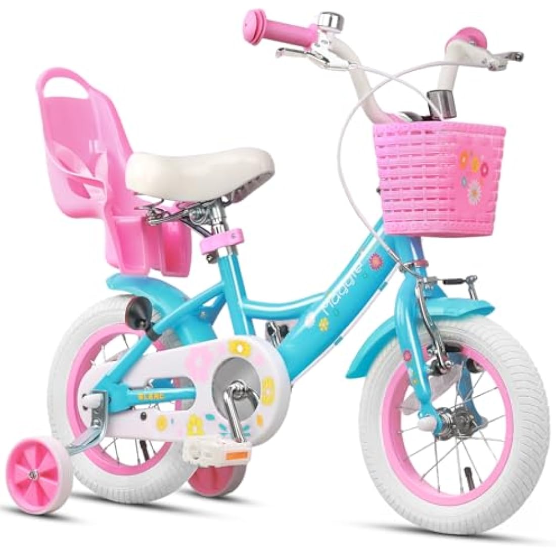 Glerc Maggie 12 Inch Girls Bike with Doll Seat and Basket – Steel Frame