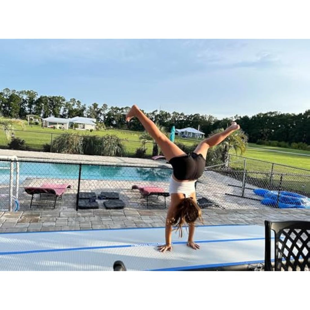 VOFiTNY Inflatable Gymnastics Air Tumble Track Mat with Electric Pump