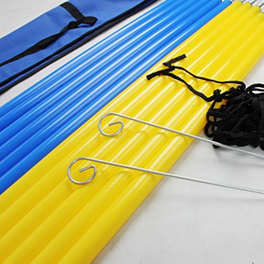 Pet Prime Dog Agility Weave Pole Set – 12 Piece Outdoor Training Kit