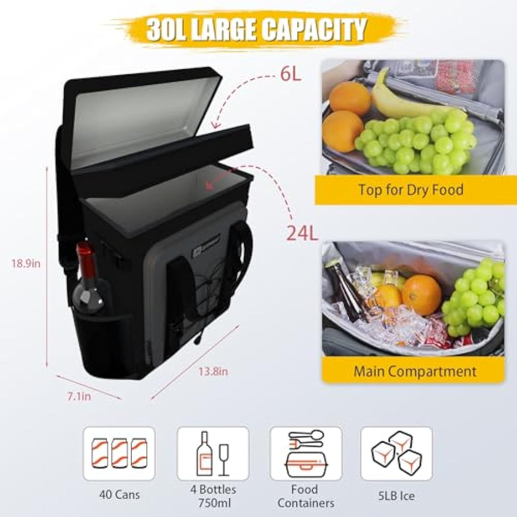 AYAMAYA Leakproof Cooler Backpack | 40-Can Insulated Waterproof Bag