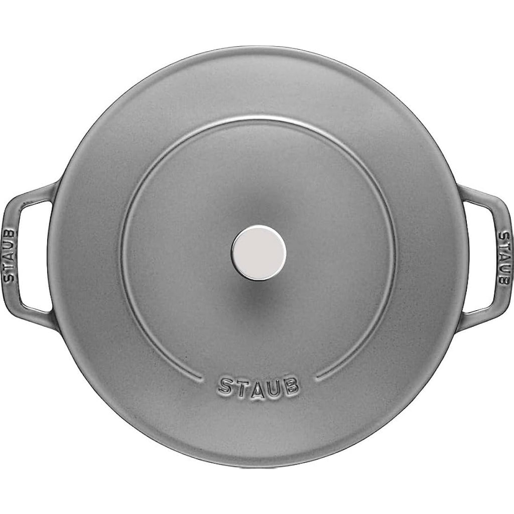 STAUB Cast Iron Chistera Sauté Pan - 24 cm Grey Enamelled Cocotte
