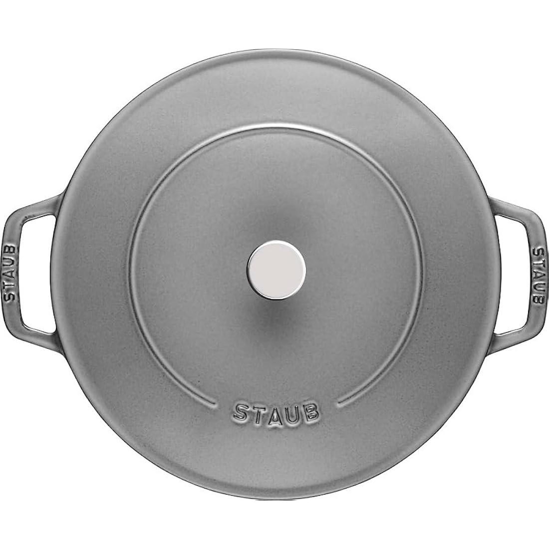 STAUB Cast Iron Chistera Sauté Pan - 24 cm Grey Enamelled Cocotte