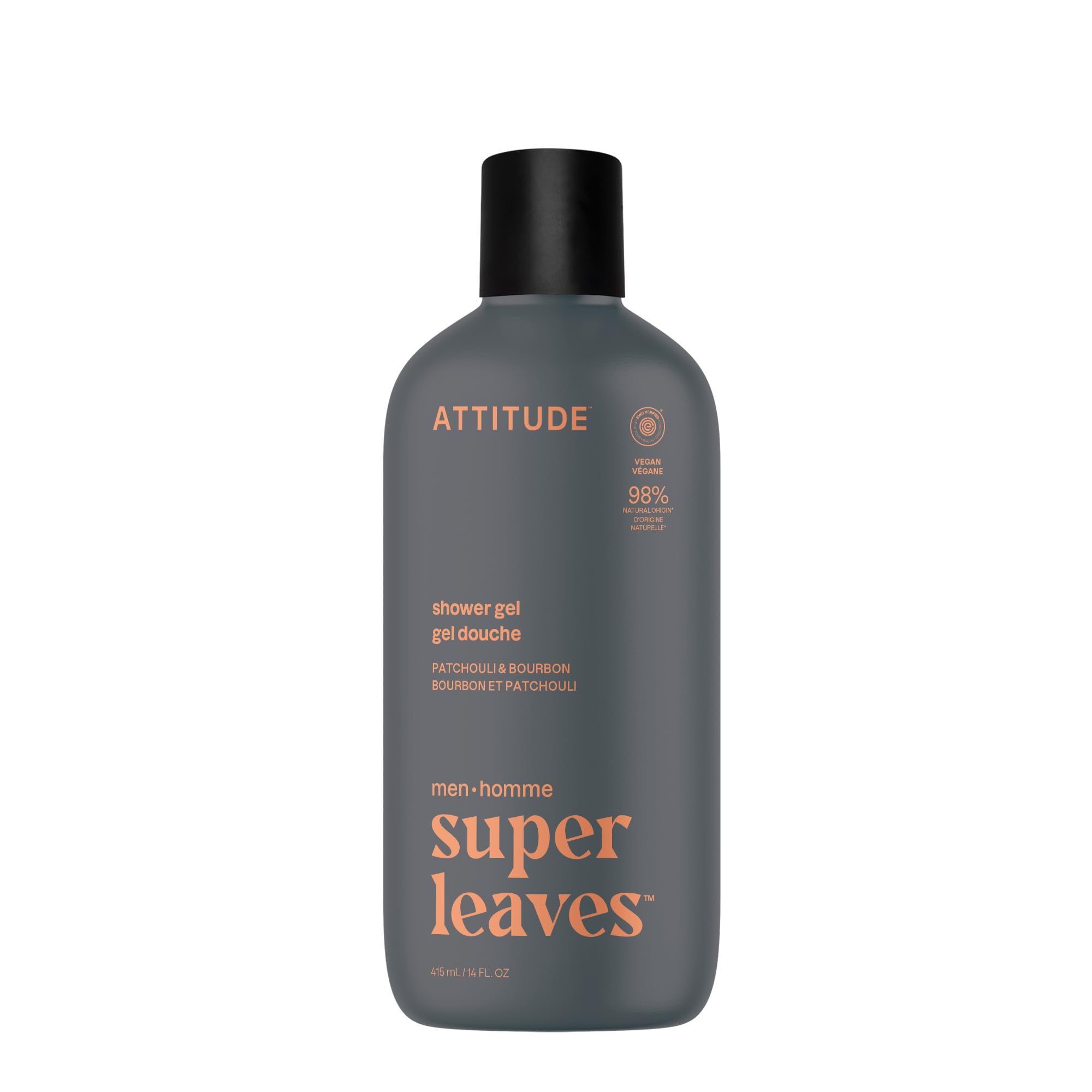 ATTITUDE Men's Natural Body Wash | EWG Verified Patchouli & Bourbon