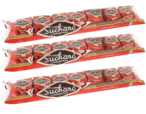 Suchard Rocher au Lait – French Milk Chocolate Hazelnut Praline, 3 x 245g