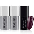 Semilac UV Gel Nail Polish - 083 Burgundy Wine - Long Lasting Hybrid