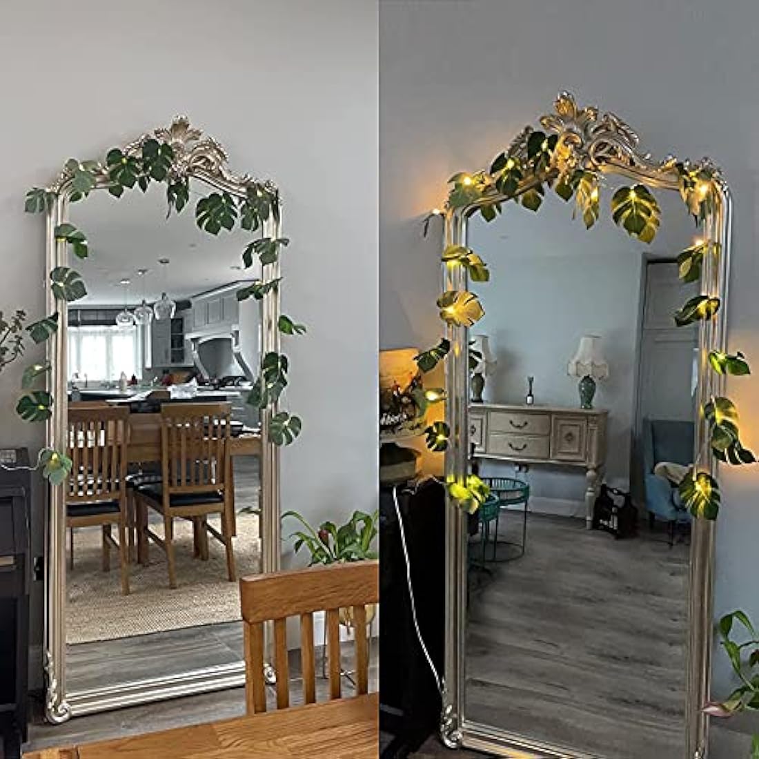 Monstera Leaf String Lights | 20 LED Tropical Vine 2 Pack