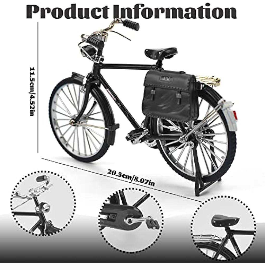 1:10 Retro DIY Bicycle Model Kit – Alloy Mini Bike Ornament