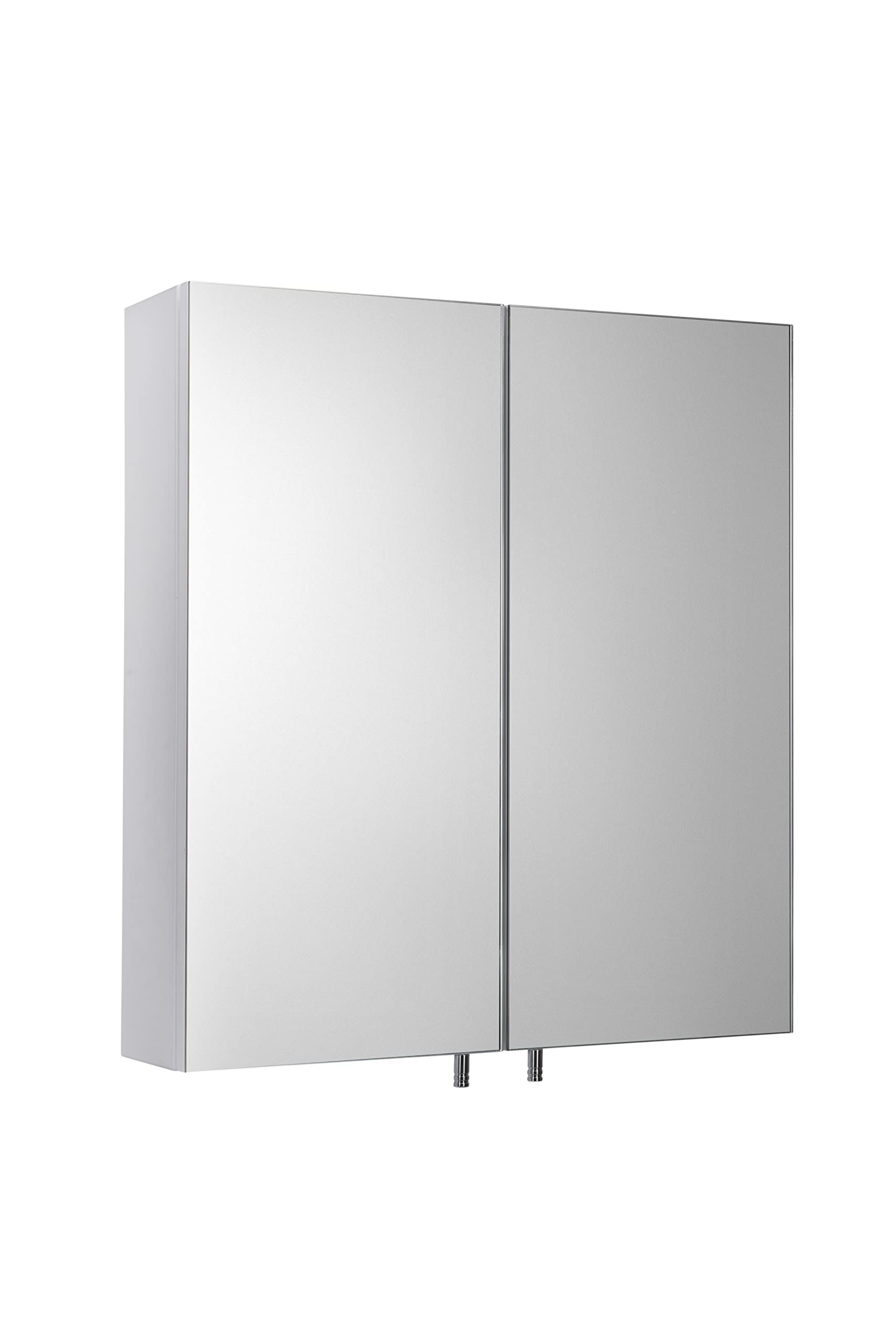 Croydex Cullen Double Door White Steel Bathroom Mirror Cabinet | 45x52cm