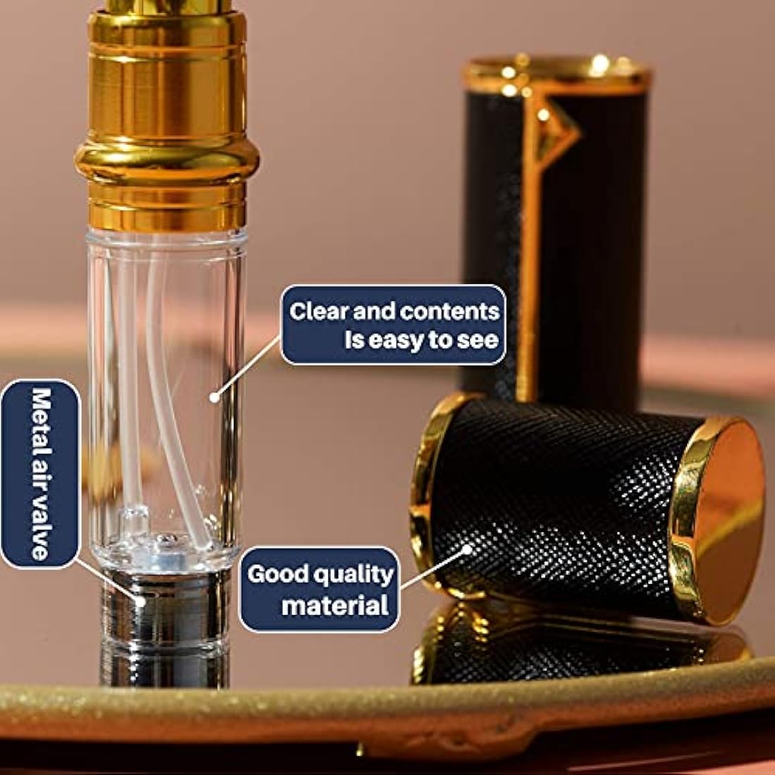 BRARIOS 5ml Refillable Mini Perfume Atomiser | Leakproof Travel Spray