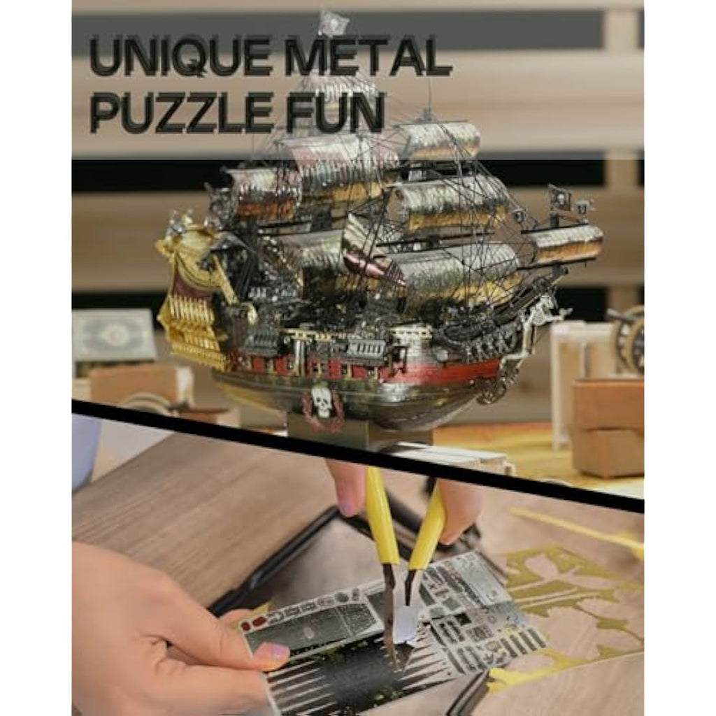 Piececool Queen Anne's Revenge 3D Metal Puzzle - Pirate Ship Model Kit