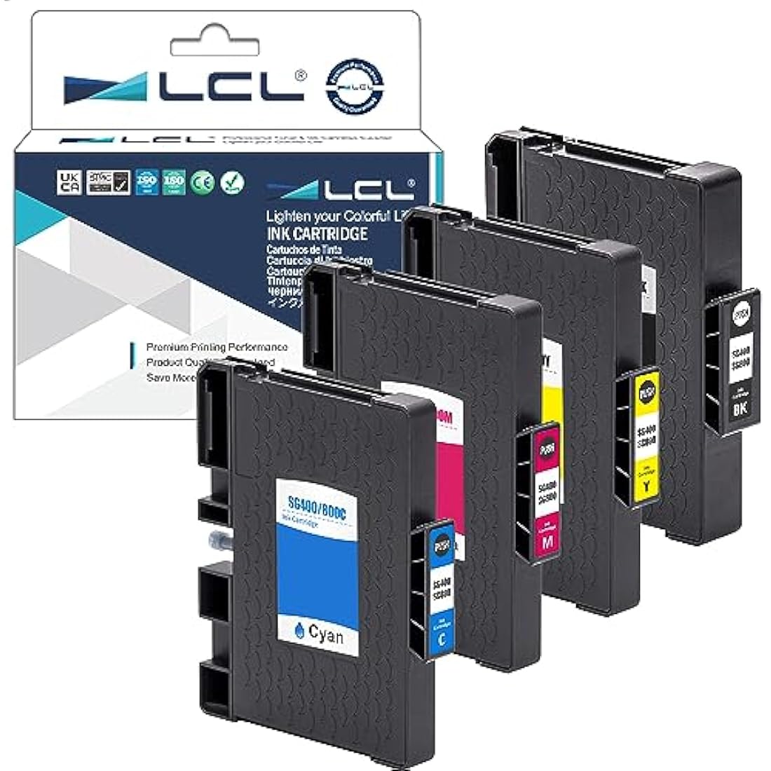 LCL Sublimation Ink 4-Pack for Sawgrass Virtuoso SG400 SG800 Printers