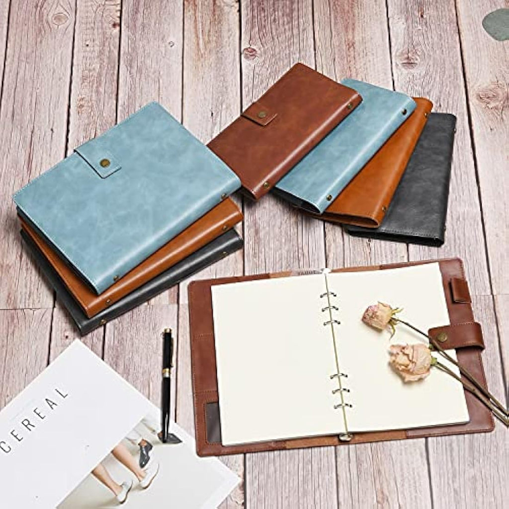 Jolof Store A5 Refillable Leather Notebook – Dot Grid Spiral Journal