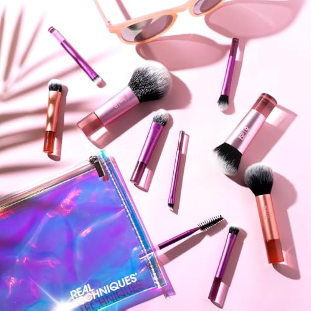 Real Techniques Travel Fantasy Mini Makeup Brush Set | 11-Piece Kit