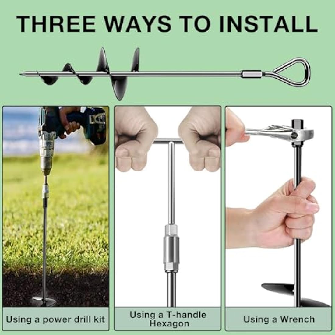 8 Pack Heavy Duty Ground Anchors – 45cm Steel Trampoline Pegs