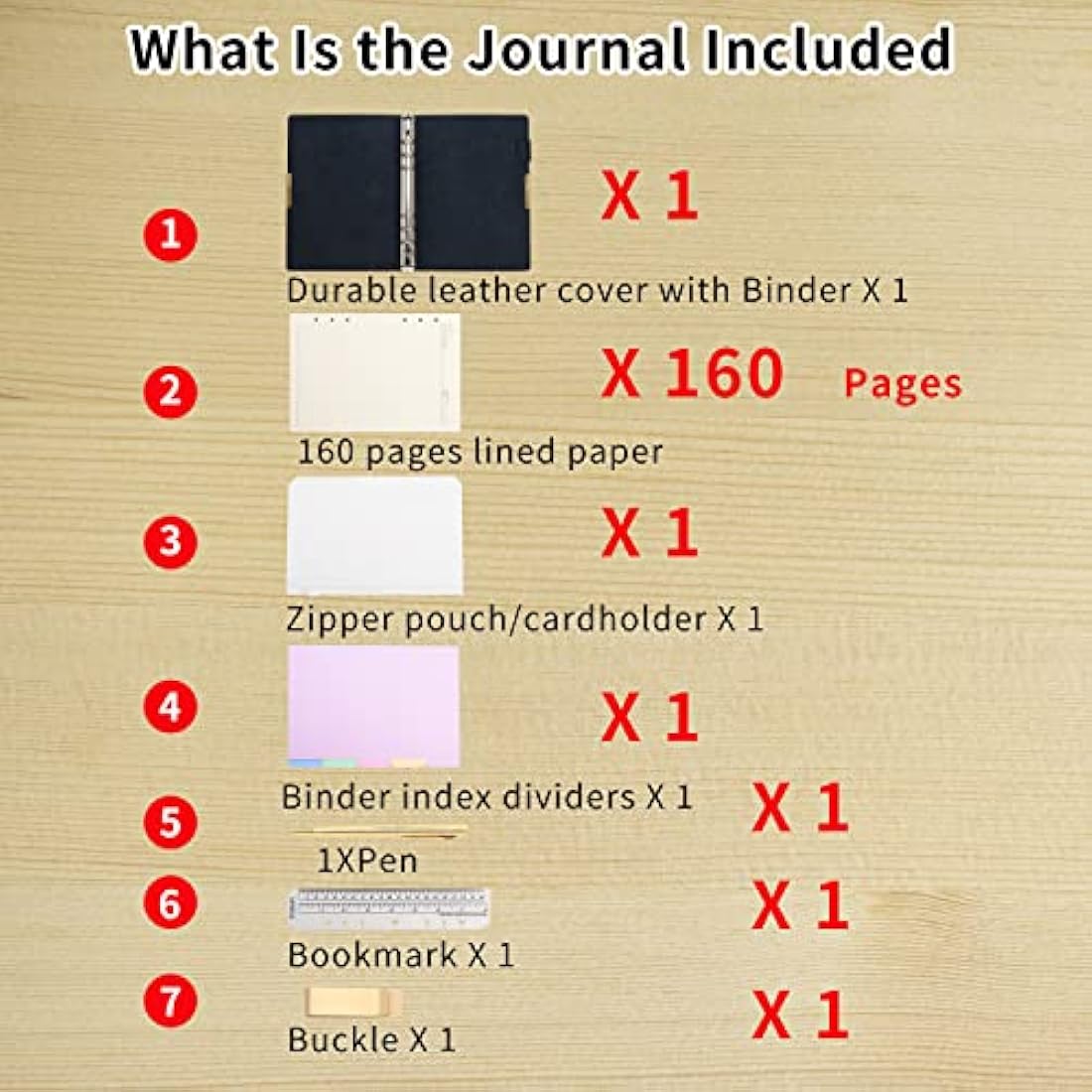 Jolof Store A6 Refillable Leather Notebook – 6-Ring Binder Purple Journal