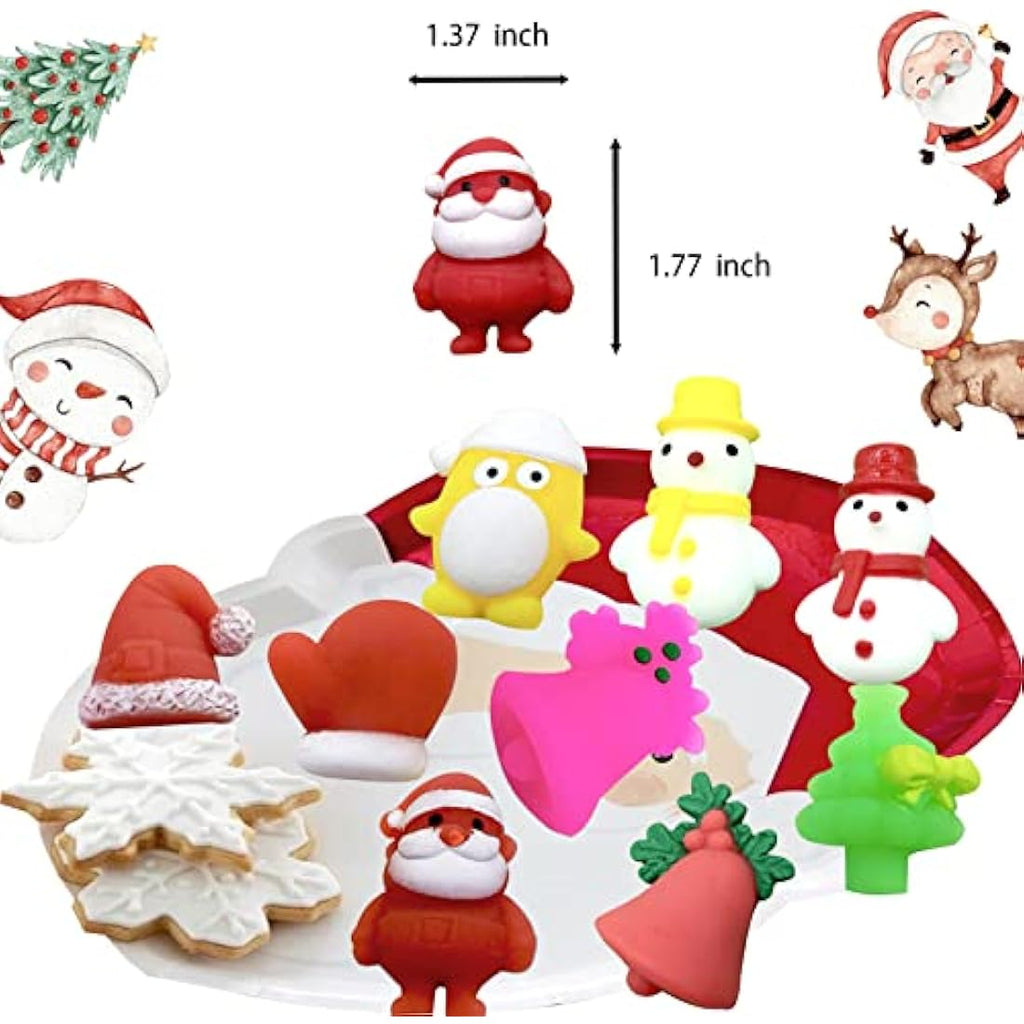 Jolof Store 30 Pack Christmas Mochi Squishy Toys | Kawaii Fidget Stress Toys