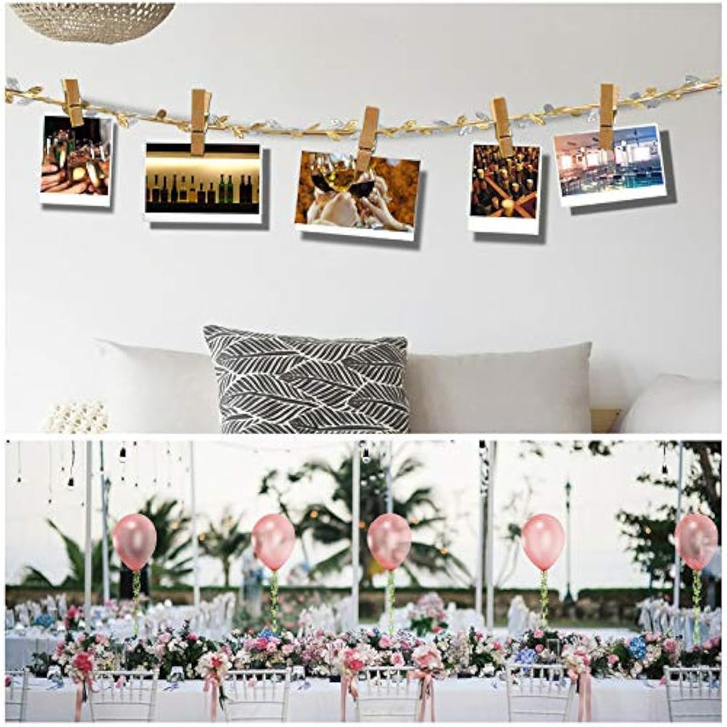 Artificial Leaf Ribbon Vines for DIY Crafts - 3 Rolls