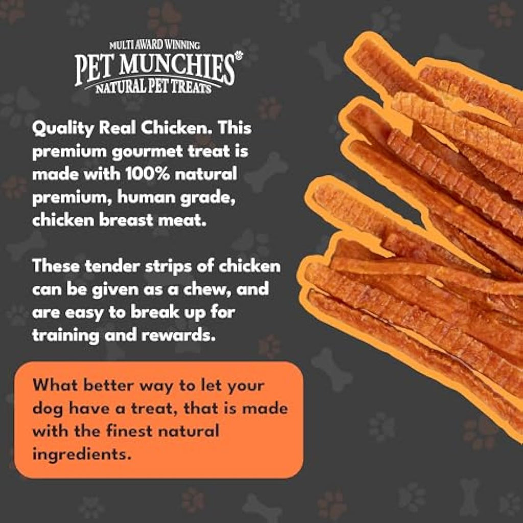 Pet Munchies Chicken Strips Dog Treats – Natural High Protein 320g