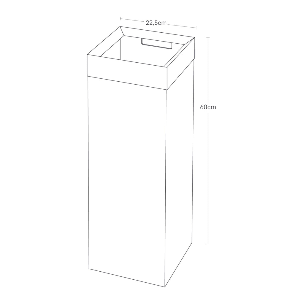 YAMAZAKI Tower Tall Trash Can, white - image 5