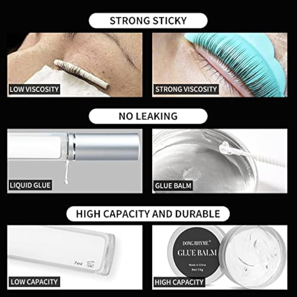 DONG RHYME Lash Lift Glue Balm – Nourishing Strong Adhesive for Brows, 15g