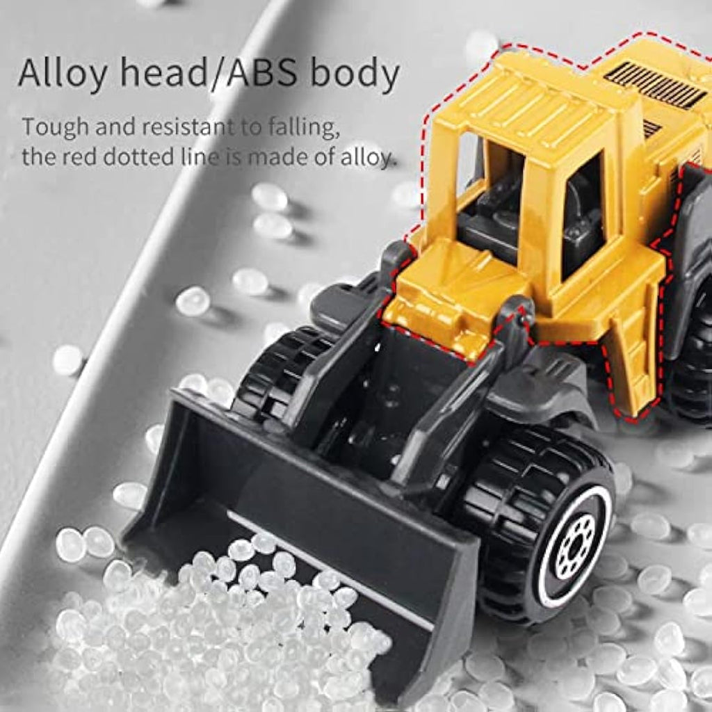 6-Pack Diecast Construction Vehicle Toy Set for Boys