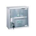 MSV Stainless Steel Medicine Cabinet – Lockable First Aid Box, 25x12x25cm
