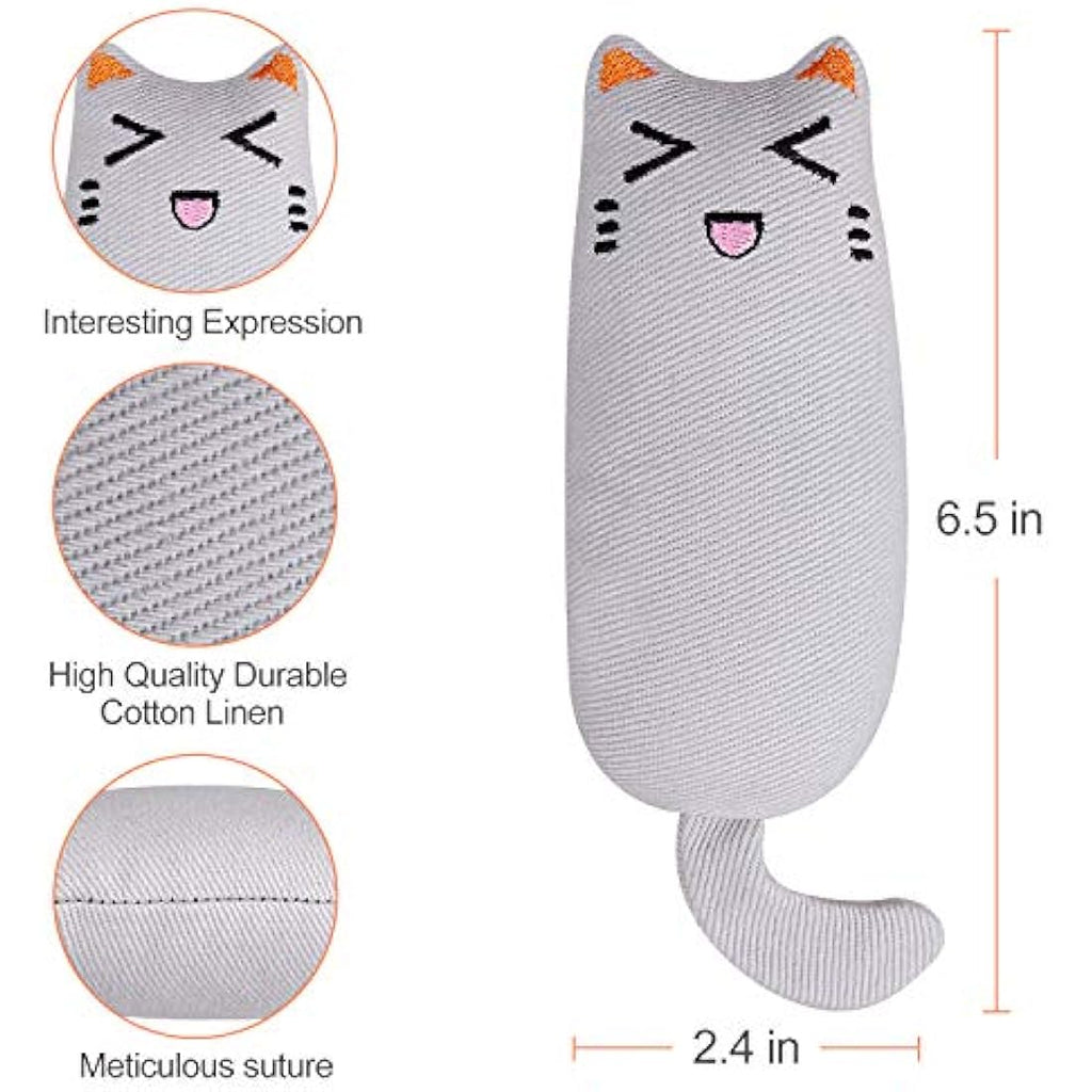 Jolof Store Catnip Toys for Indoor Cats – 3-Pack Plush Teething Toys