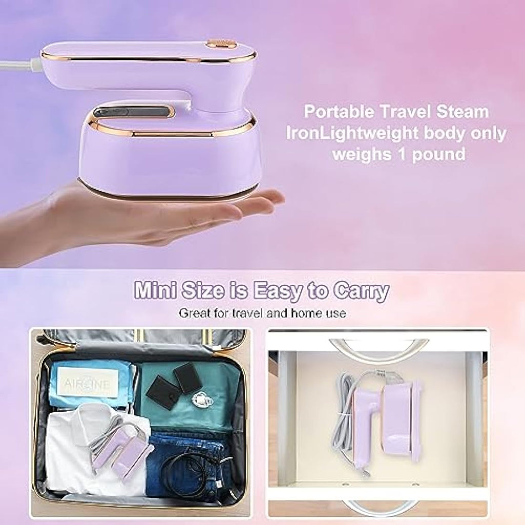 Jolof Store Foldable Travel Steam Iron – 1090W Handheld Mini Garment Steamer
