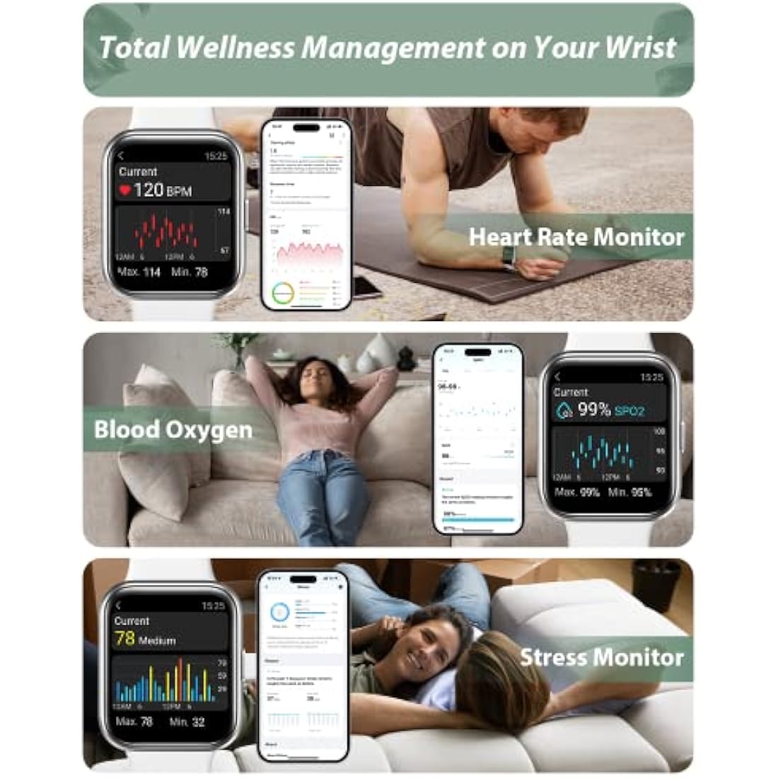Women's Smart Watch – 1.8" Alexa & Bluetooth Call Fitness Tracker