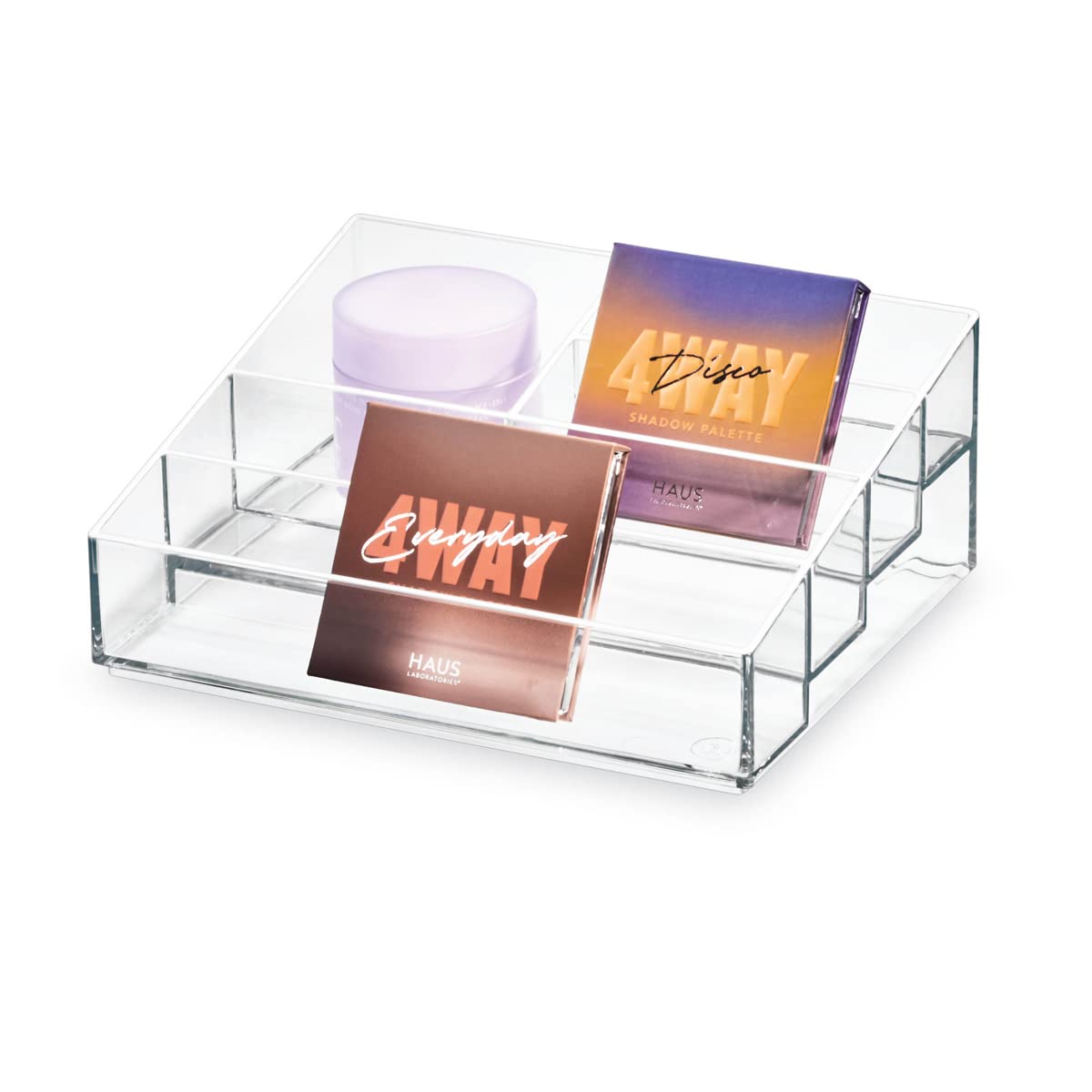 iDesign Sarah Tanno 5-Compartment Nail Polish Organiser | Clear & White