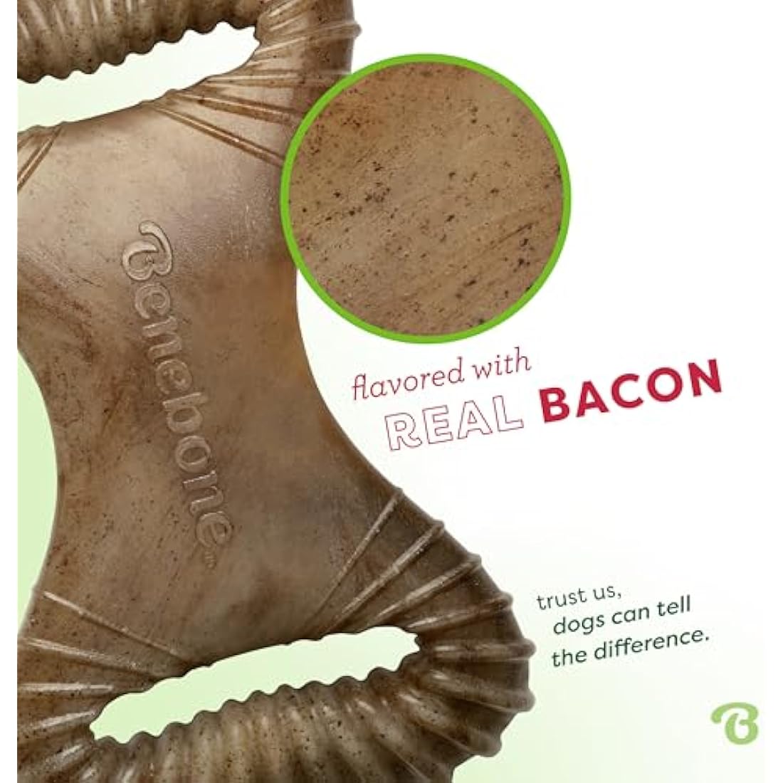 Benebone Dental Dog Chew Toy – Real Bacon Flavor Nylon for Small Dogs