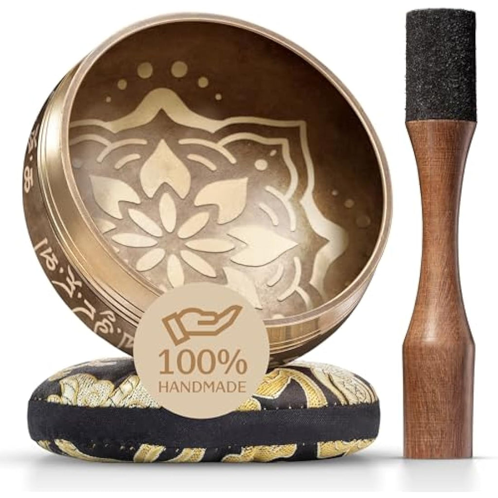 Tibetan Singing Bowl Set – Etched Sound Bowl with Mallet